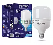 Лампа светодиодная 60Вт HP 6500К Е40/Е27 176-264В TOKOV ELECTRIC TKE-HP-E40/E27-60-6.5K