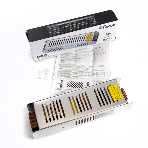 Трансформатор электронный для светодиодной ленты 200W 24V (драйвер), LB019 48047 фото 4