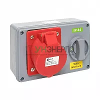 Розетка 1425 3Р+РЕ+N 32А 380В IP44 с блокировкой и выкл. EKF ps-1425-32-380 Розетка 1425 3Р+РЕ+N 32А 380В IP44 с блокировкой и выкл. EKF ps-1425-32-380