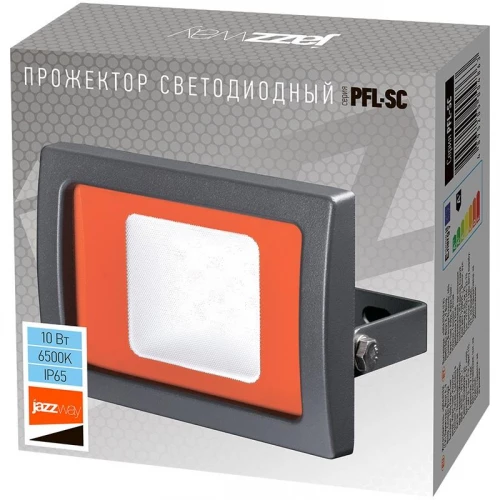 Прожектор светодиодный PFL-SC 10Вт 6500К IP65 190-260В ДО закален. матов. стекло JazzWay 5004863 фото 3