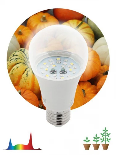 Лампа светодиодная FITO-11W-Ra90-E27 11Вт E27 для растений полноспектральная Эра Б0050603