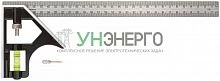 Угольник 300мм с уровнем FIT 19703