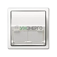 Адаптер на 2 RJ45(12) коннектора 75528; 75540; 75541; 75544-39 75542-30 наклонный Simon73 Loft бел. 73086-60