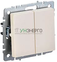 Выключатель проходной 2-кл. СП BRITE ВС10-2-6-БрКр 10А беж. IEK BR-V22-0-10-K10