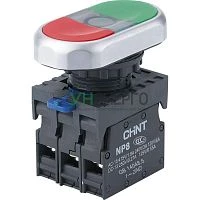Кнопка двойная NP8-11SD/5 AC110-230В(LED) 1НО+1НЗ IP65 (R) желт. CHINT 667565 Кнопка двойная NP8-11SD/5 AC110-230В(LED) 1НО+1НЗ IP65 (R) желт. CHINT 667565
