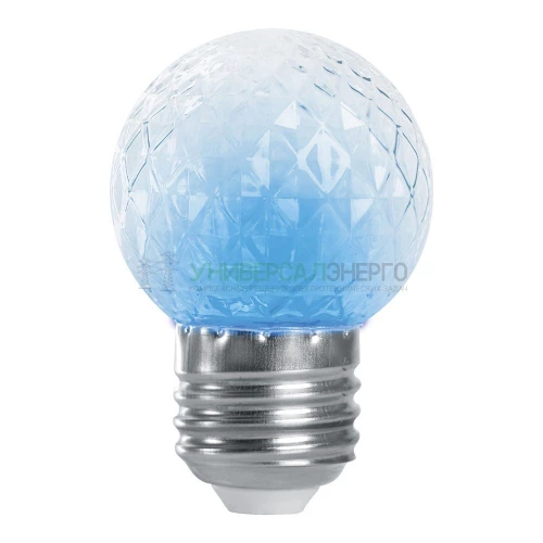 Лампа-строб Feron LB-377 Шарик прозрачный E27 1W синий 38211 фото 3
