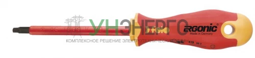 Отвертка диэлектрическая Ergonic квадрат SQ 2х100 Felo 41920090