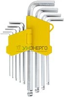 Ключ шестигранный 1.5-10мм длинный с шаровым наконечником в пластик. держателе CrV сталь (уп.9шт) FIT 64193 Ключ шестигранный 1.5-10мм длинный с шаровым наконечником в пластик. держателе CrV сталь (уп.9шт) FIT 64193