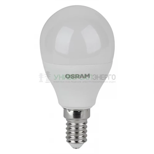 Лампа светодиодная LED Value LVCLP60 7SW/830 шар матовая E14 230В 2х5 RU (уп.5шт) OSRAM 4058075578104 фото 2