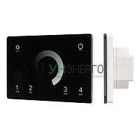Панель Sens SMART-P79-DIM Black 230В 4 зоны 2.4G IP20 пластик Arlight 028399 Панель Sens SMART-P79-DIM Black 230В 4 зоны 2.4G IP20 пластик Arlight 028399