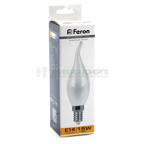 Лампа светодиодная Feron LB-718 Свеча на ветру E14 15 2700K 38260 фото 2