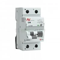 Выключатель автоматический дифференциального тока 2п (1P+N) C 10А 300мА тип A 6кА DVA-6 Averes EKF rcbo6-1pn-10C-300-a-av