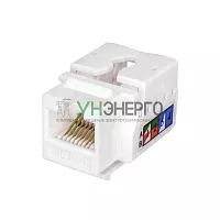 Модуль Keystone Jack RJ45 (8P8C) UTP кат.5E инструментал. бел. SUPRLAN 10-0313