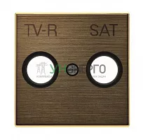 Накладка для TV-R-SAT розетки SKY античная латунь ABB 2CLA855010A1201