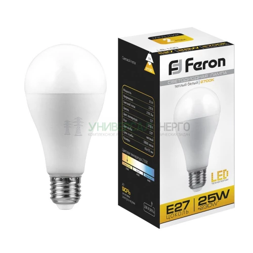 Лампа светодиодная Feron LB-100 Шар E27 25W 2700K 25790