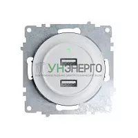 Розетка USB 2-м СП Florence 16А IP20 с подсветкой механизм бел. (1E10351300) OneKeyElectro 2260089