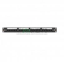 Патч-панель 19дюйм 1U 24 порта кат.6 (класс E) 250МГц RJ45/8P8C 110/KRONE T568A/B неэкран. с органайзером черн. NIKOMAX NMC-RP24UE2-1U-BK
