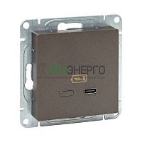 Розетка СП Эпика USB-C быстрая механизм мокко EKF UP1-SOM-USBCF Розетка СП Эпика USB-C быстрая механизм мокко EKF UP1-SOM-USBCF
