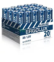 Элемент питания алкалиновый AA/LR6 1.5В Alkaline BP-20 ПРОМО (уп.20шт) Ergolux 14675