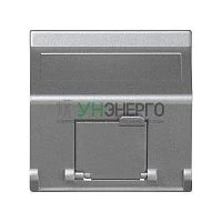 Адаптер на 1-мод. MD (RJ45 оптоволокно) 45х45мм наклонный защ. шторки алюм. Simon Connect K80-8