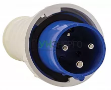 Вилка переносная 033 63А 2P+PE 220В IP67 EKF ps-033-63-220 Вилка переносная 033 63А 2P+PE 220В IP67 EKF ps-033-63-220