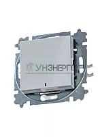 Выключатель 1-кл. СП Levit IP20 с подсветкой сер./бел. ABB 2CHH590146A6016