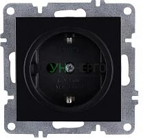 Розетка 1-м СП LAVIN/KAREN 16А IP20 с заземл. механизм черн. ARVIA 50 07 2000 217