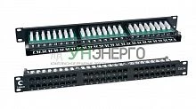 Патч-панель 19дюйм 1U 48 портов кат.5E PLHD-48-Cat.5e-Dual Cabeus 7487c