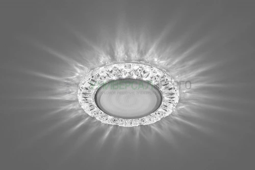 Светильник встраиваемый с белой LED подсветкой Feron CD4023 потолочный GX53 без лампы прозрачный 29476 фото 4
