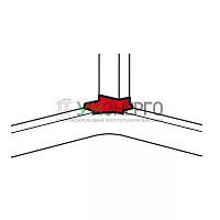Отвод угловой для односекционных кабель-каналов DLP 50х105 Leg 010765