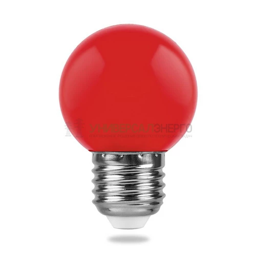 Лампа светодиодная Feron LB-37 Шарик E27 1W Красный 25116 фото 3
