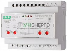 Ограничитель мощности OM-630-1 (трехфазный; многофункциональный; 5-50кВт; функция реле напряжения; 2NO/NC 2х8А USB порт для установки параметров; монтаж на DIN-рейке) F&F EA03.001.008