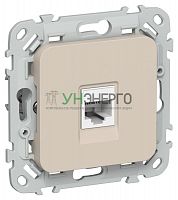 Розетка компьютерная СП FLITE РК6-1-0-ФлЛ RJ45 кат.6 UTP механизм льняной IEK FI-K12-2-K88 Розетка компьютерная СП FLITE РК6-1-0-ФлЛ RJ45 кат.6 UTP механизм льняной IEK FI-K12-2-K88