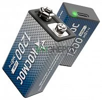 Аккумулятор крона Li-ion 9В 1200мВт.ч (блист.1шт) КОСМОС KOCLi9V1200mAh1BL