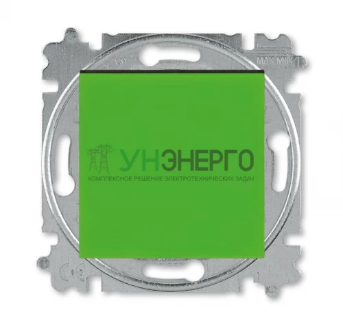 Выключатель 1-кл. СП Levit IP20 зел./дым. черн. ABB 2CHH590145A6067