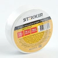 Изоляционная лента STEKKER INTP01319-10 0.13*19 10 м. белая 39907