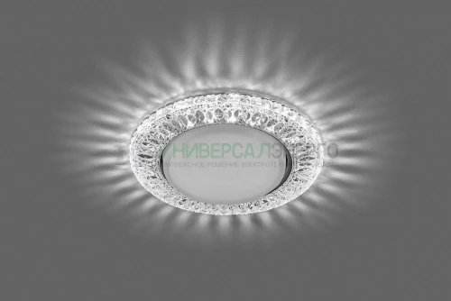 Светильник встраиваемый с белой LED подсветкой Feron CD4022 потолочный GX53 без лампы прозрачный 29475 фото 4