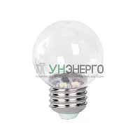 Лампа светодиодная PLED-ECO 3Вт G45 шар 2700К тепл. бел. CLEAR E27 для Белт-лайт Pro JazzWay 5058279