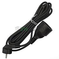 Удлинитель-шнур 1х3м с заземл. 16А IP20 ПВС 3х1 черн. DOMTOK 2342