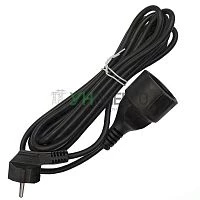 Удлинитель-шнур 1х3м с заземл. 16А IP20 ПВС 3х1 черн. DOMTOK 2342