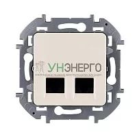 Розетка компьютерная 2-м Inspiria RJ45 кат.5E UTP сл. кость Leg 673836