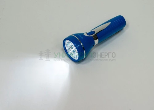 Фонарь аккумуляторный ручной 9LED 0.6W со встроенной вилкой для зарядки, голубой, TL041 12956 фото 3