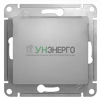 Кнопка нажимная 1-кл. СП Glossa 10А IP20 (сх. 1) 10AX механизм алюм. SE GSL000315