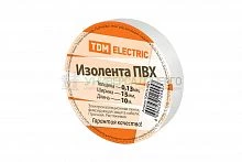 Изолента ПВХ 0.13*15мм Белая 10м TDM Изолента ПВХ 0.13*15мм Белая 10м TDM