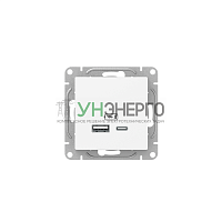 Розетка СП Эпика USB-A+С механизм бел. EKF UP1-SOW-USBA+USBC Розетка СП Эпика USB-A+С механизм бел. EKF UP1-SOW-USBA+USBC