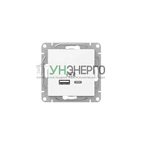 Розетка СП Эпика USB-A+С механизм бел. EKF UP1-SOW-USBA+USBC Розетка СП Эпика USB-A+С механизм бел. EKF UP1-SOW-USBA+USBC