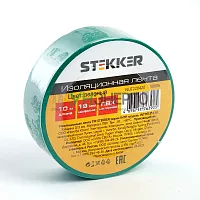 Изоляционная лента STEKKER INTP01319-10 0.13*19 10 м. зеленая 39906