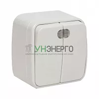 Выключатель 2-кл. ОП Минск 10А IP20 с индикатором бел. Basic EKF EGV10-123-10 Выключатель 2-кл. ОП Минск 10А IP20 с индикатором бел. Basic EKF EGV10-123-10