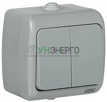 Выключатель 2-кл 1п ОП AQUATIC ВС-20-2-0-А 10А IP54 GENERICA EVA20-K03-10-54 Выключатель 2-кл 1п ОП AQUATIC ВС-20-2-0-А 10А IP54 GENERICA EVA20-K03-10-54