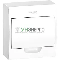 Бокс навесной ОП City9 Box 1 ряд 8мод IP40 IK07 63А 2 клеммы с бел. дверцей SE EZ9E108P2SRU